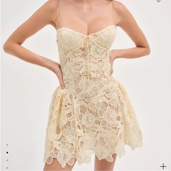 For Love & Lemons Coco Lace Mini Dress - Picture 2 of 10